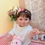 Bebê Reborn de Silicone 48cm Menina Olho Castanho 5