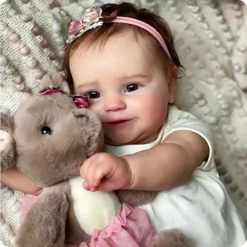 Bebê Reborn de Silicone 48cm Menina Olho Castanho 1