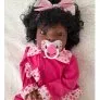 Bebê Reborn Negra Cacheada Linda - imagem 5