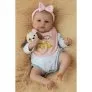 Boneca Bebê Reborn Corpo de Tecido 46cm Laço rosa - imagem 5