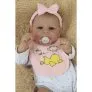 Boneca Bebê Reborn Corpo de Tecido 46cm Laço rosa - imagem 1