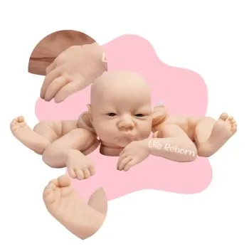 Molde Bebe Reborn Kit Levi de Olhos Abertos - imagem 2